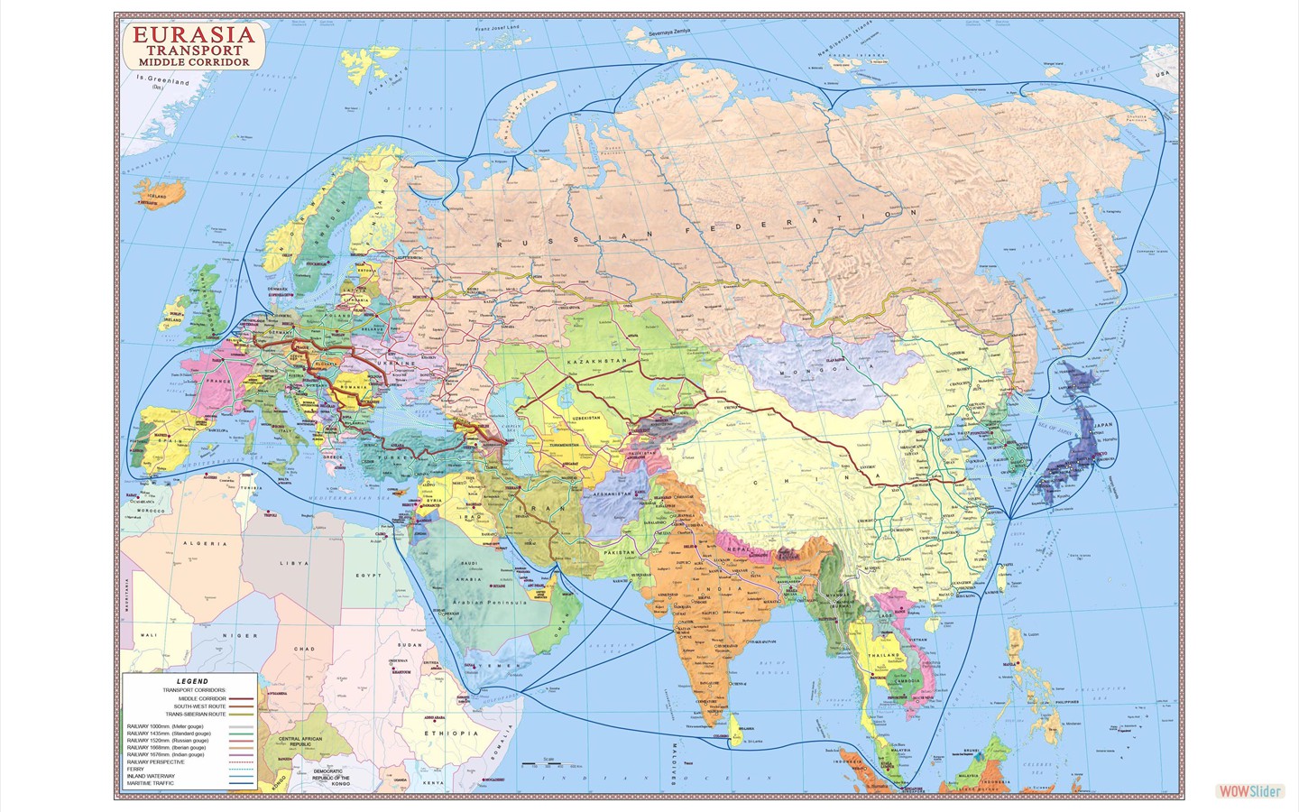 EURASIA Middle Corridor map