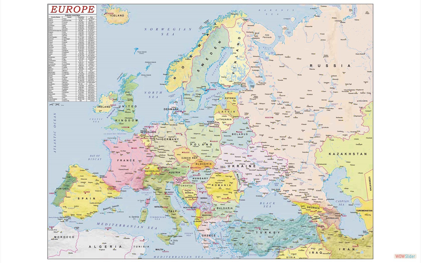 EUROPE Political map