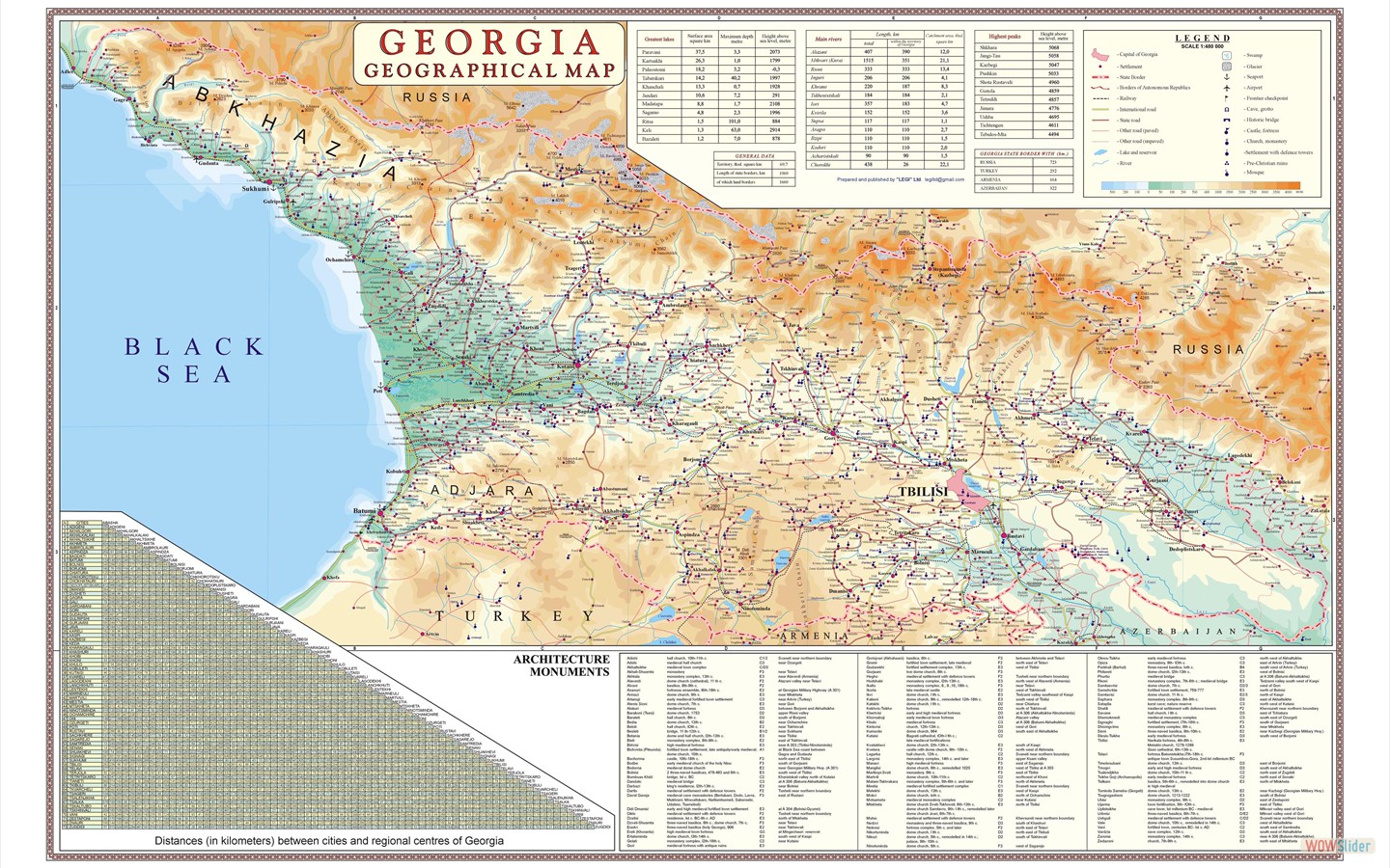GEORGIA Geographical map