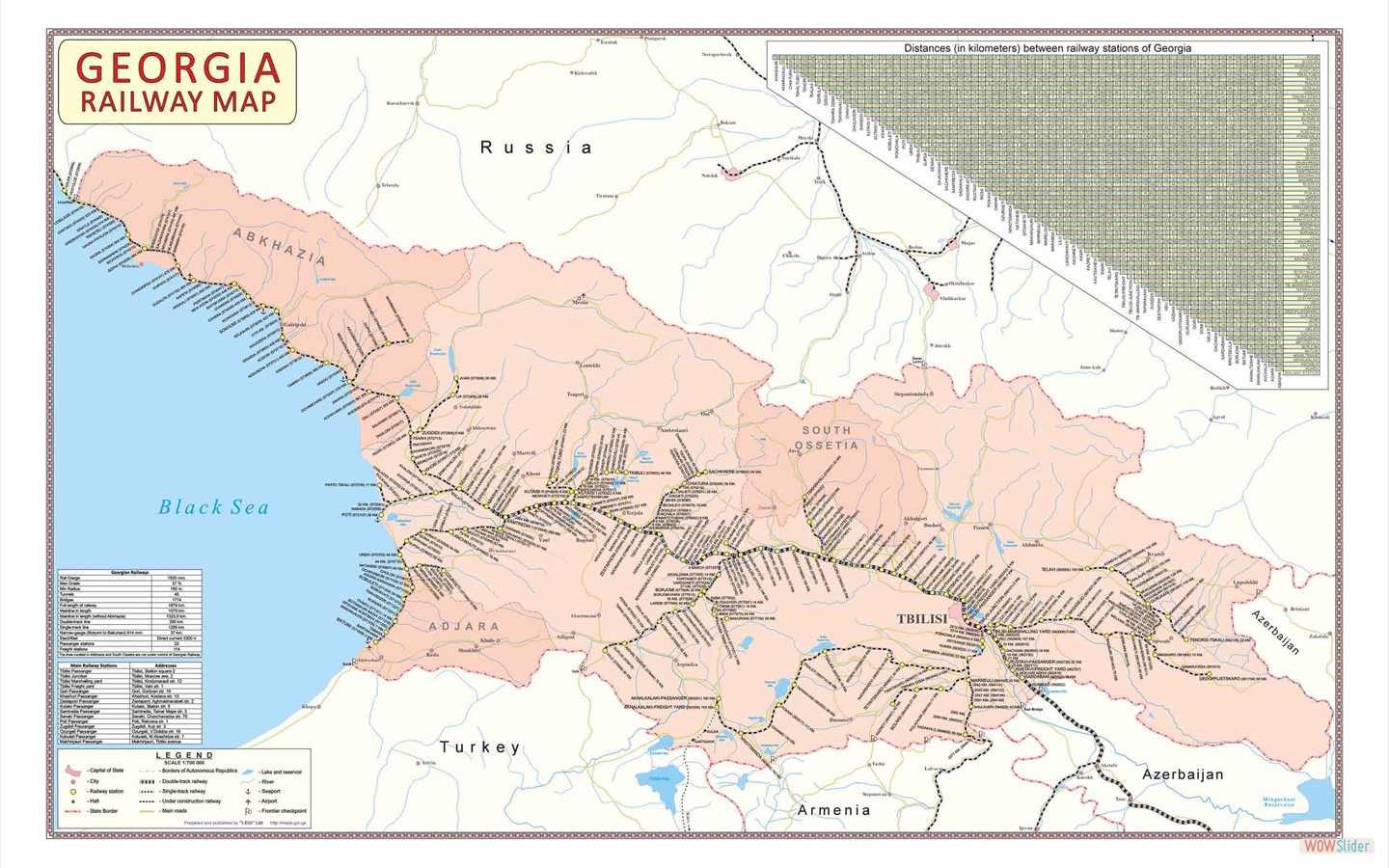 GEORGIA Railway map