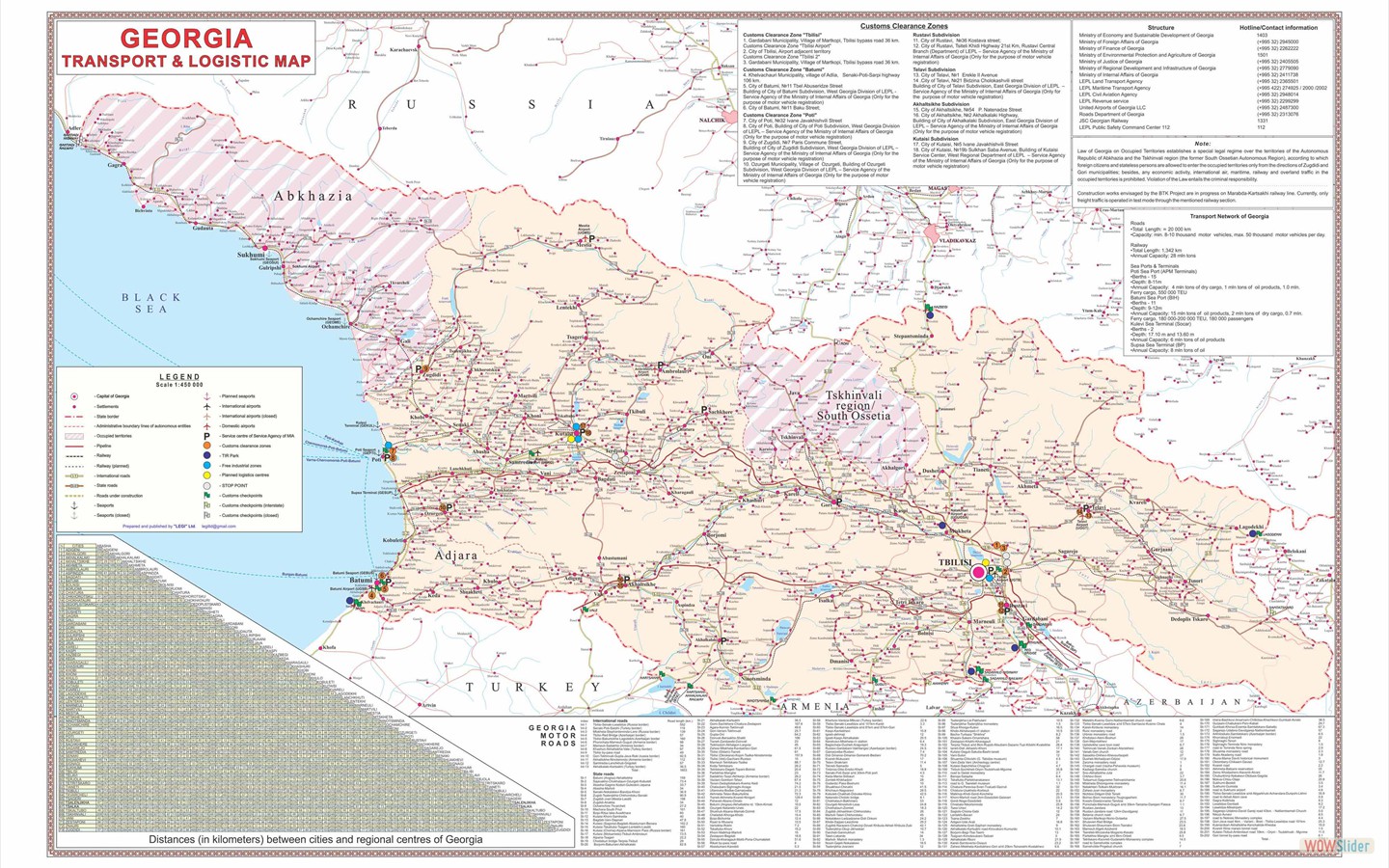 GEORGIA Transport & Logistic map