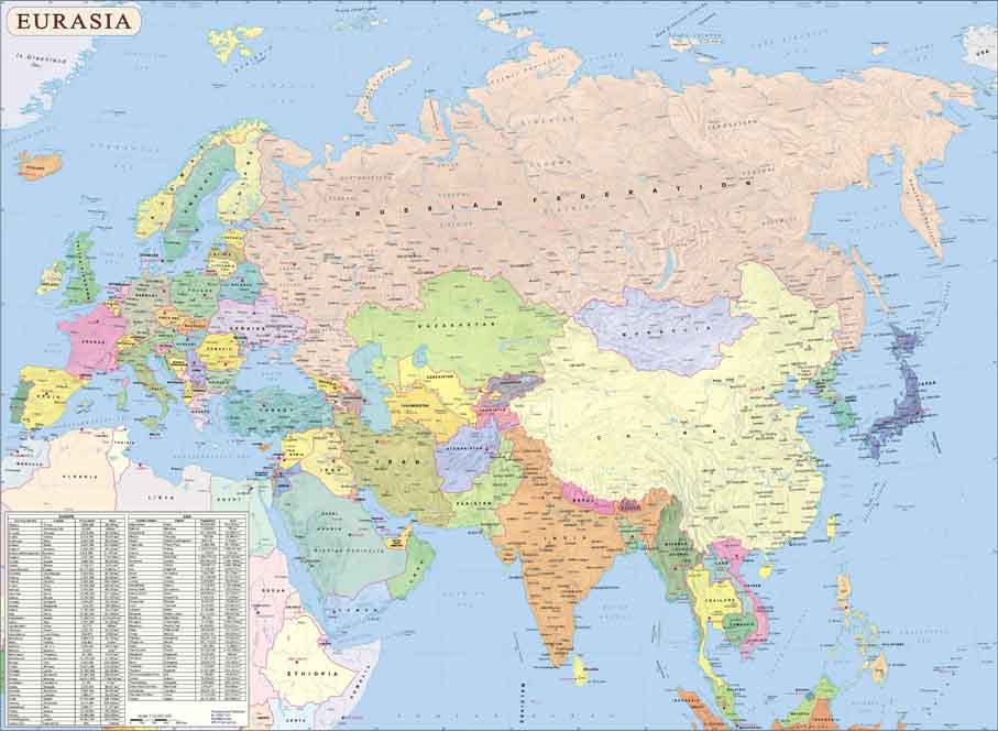EURASIA POLITICAL MAP