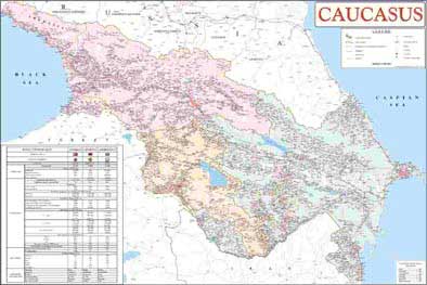 SOUTHERN CAUCASUS POLITICAL MAP