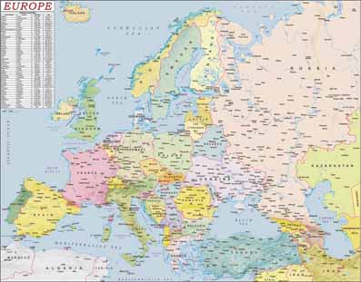 EUROPE POLITICAL MAP