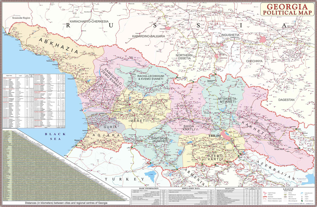 GEORGIA POLITICAL MAP